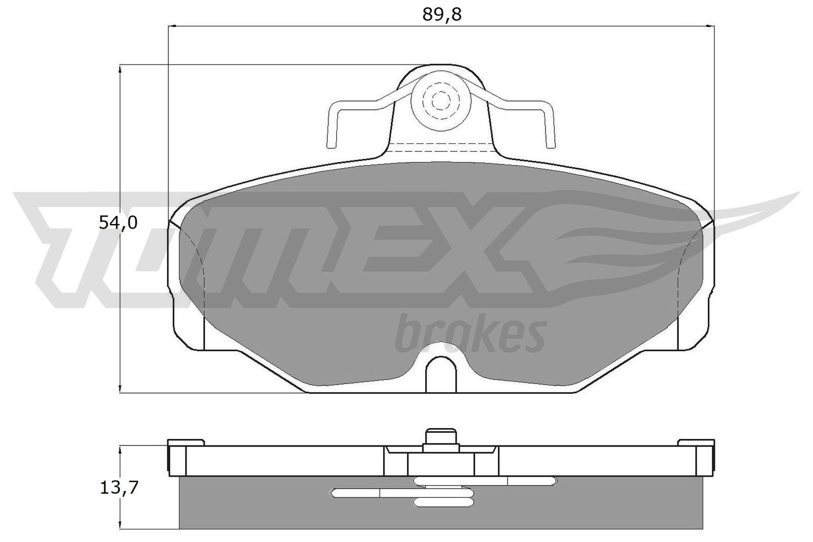 Obrázok Sada brzdových platničiek kotúčovej brzdy TOMEX Brakes  TX1067